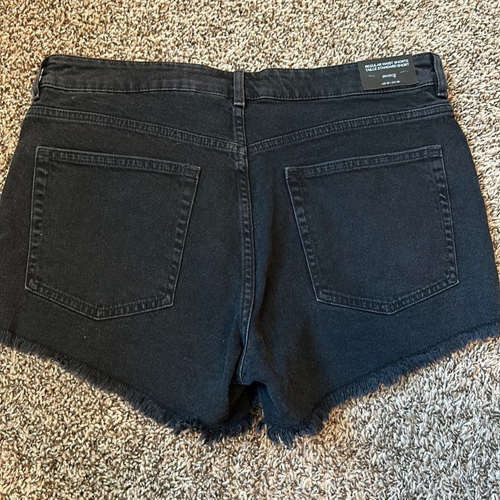 Black Jean Shorts Size 10 NWT